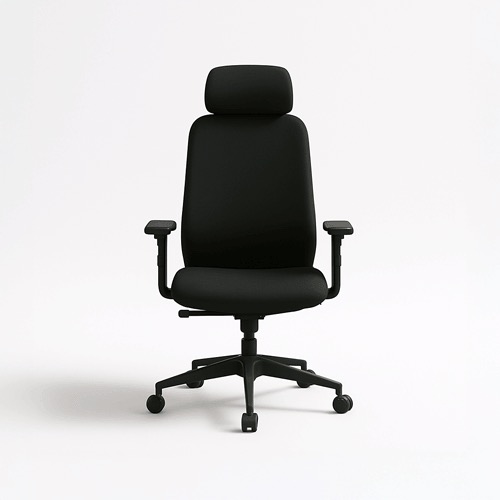 [FURN_0269] Chaise de bureau noire